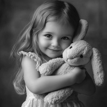 Meisje met knuffel
